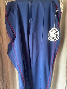 Men's Billionaire Boys Club Blue Track Pants with Red Piping